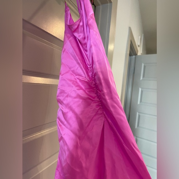 NWOT Amanda Uprichard Amiyah Silk Midi Dress Pink Small - Picture 3 of 6
